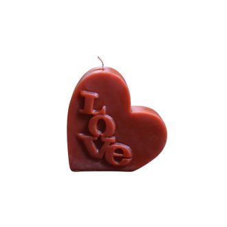 'Love' méhviasz gyertya piros