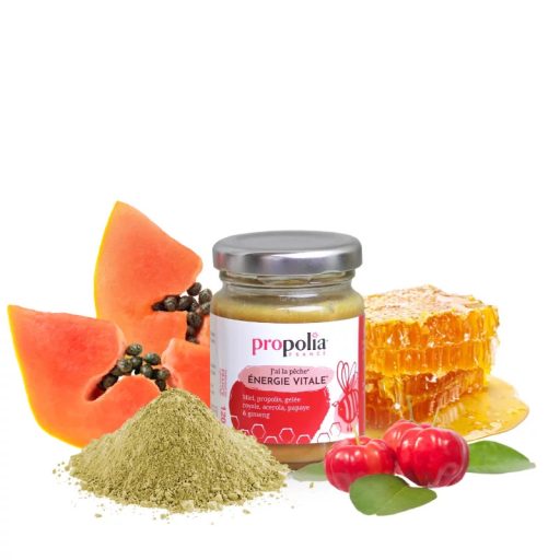 Propolia® Énergie Vitale®  – Méz, Propolisz, Méhpempő, Acerola, Ginzeng, Papaya keverék (120 g)